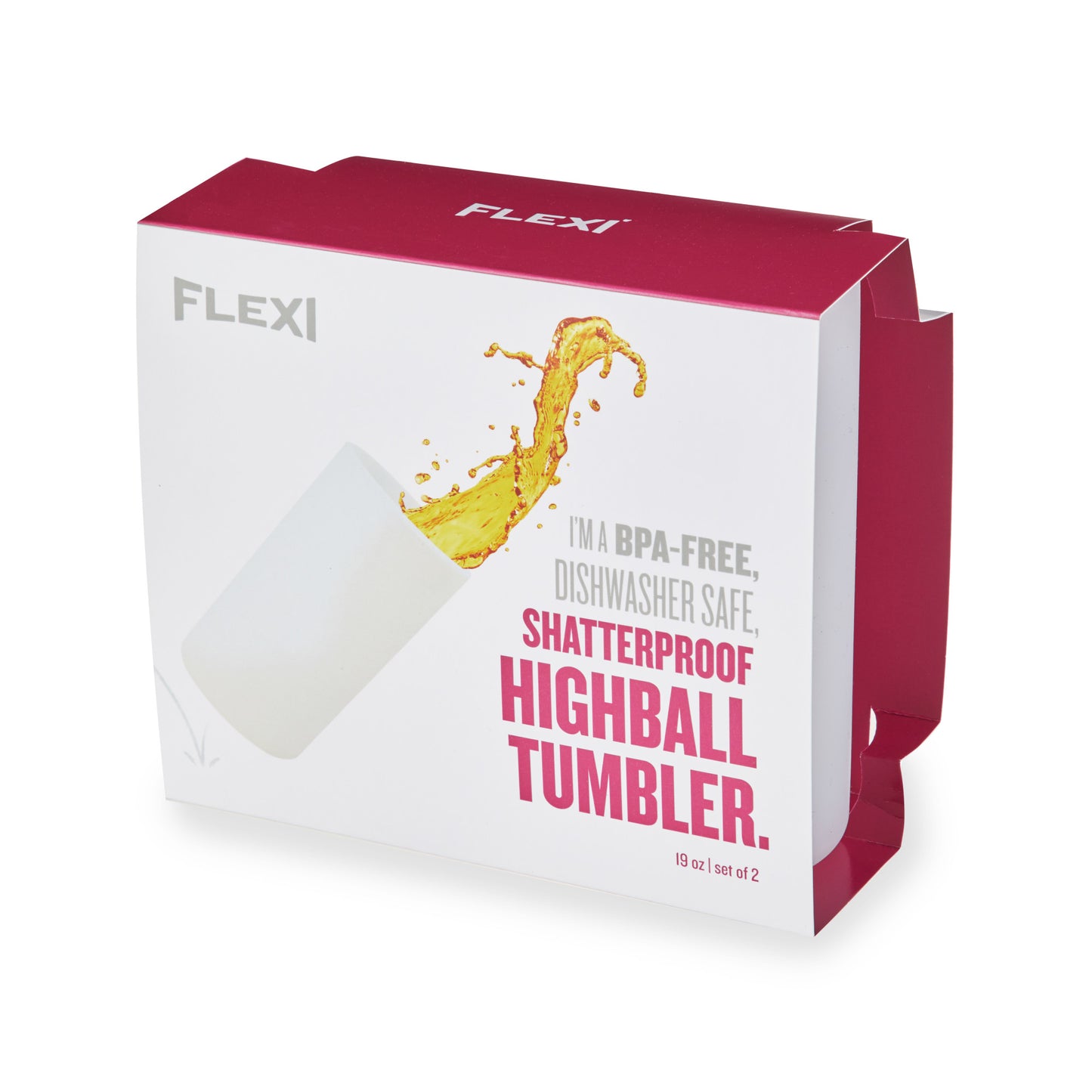 Flexi Clear Silicone Highball Tumblers by True