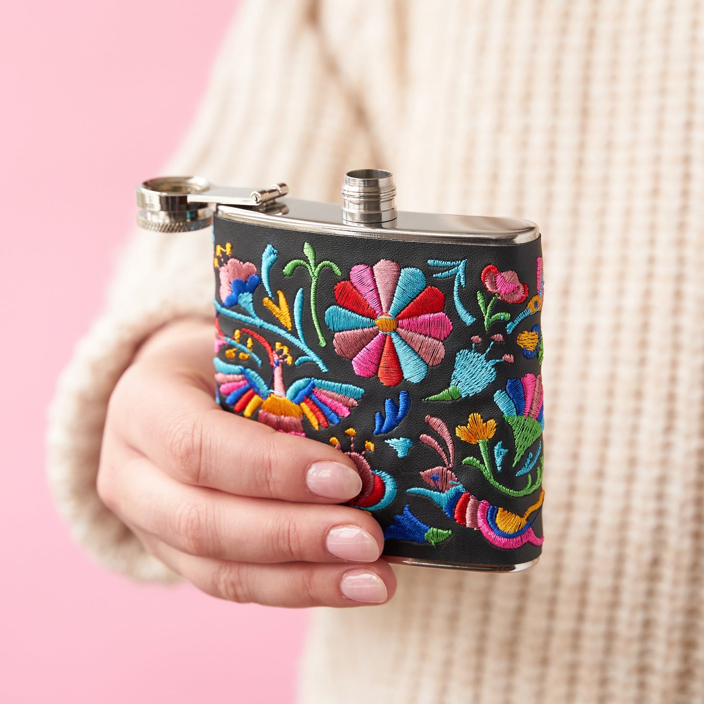 Embroidered Flask