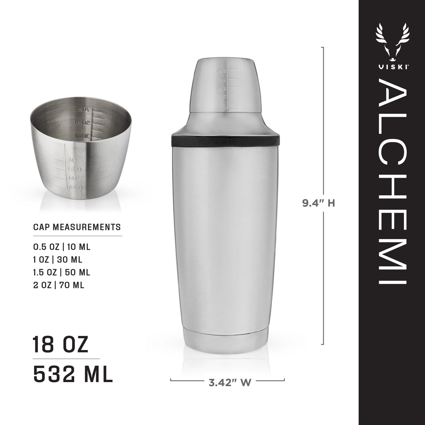 Alchemi Vacuum Insulated Shaker by Viski