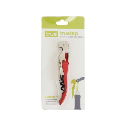 Truetap™: Double-Hinged Corkscrew in Red