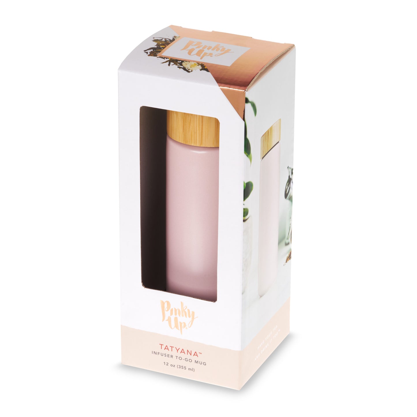 Tatyana Ceramic To-Go Infuser Mug in Lavender by Pinky Up