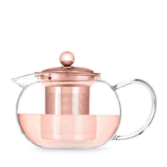 Candace™ Rose Gold Glass Teapot & Infuser by Pinky Up®