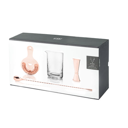 4-Piece Copper Mixologist Barware Set