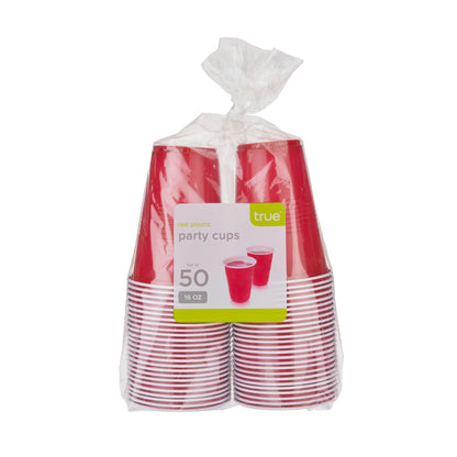 16 oz Red Party Cups, 50 pack by True