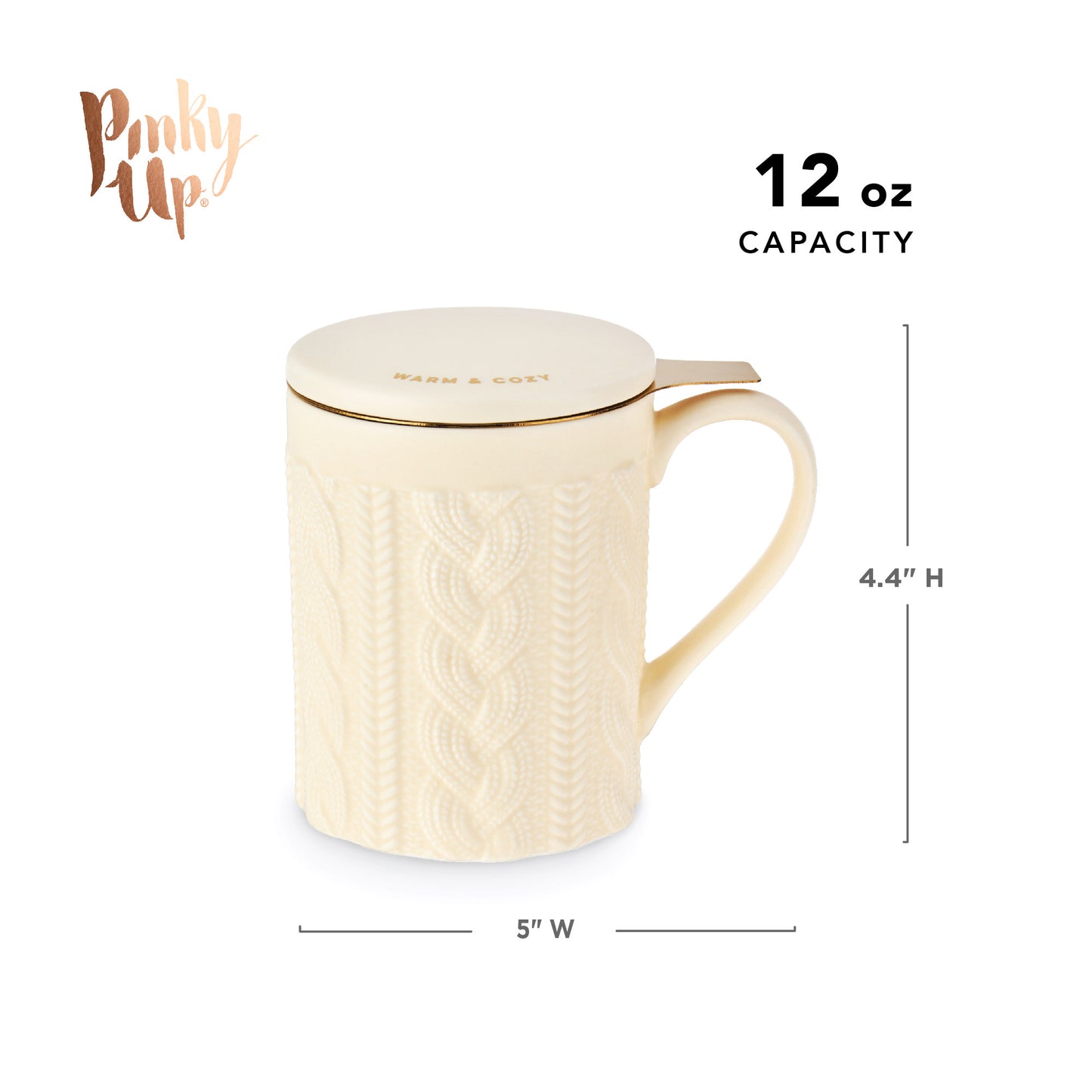 Annette™ Knit Ceramic Tea Mug & Infuser