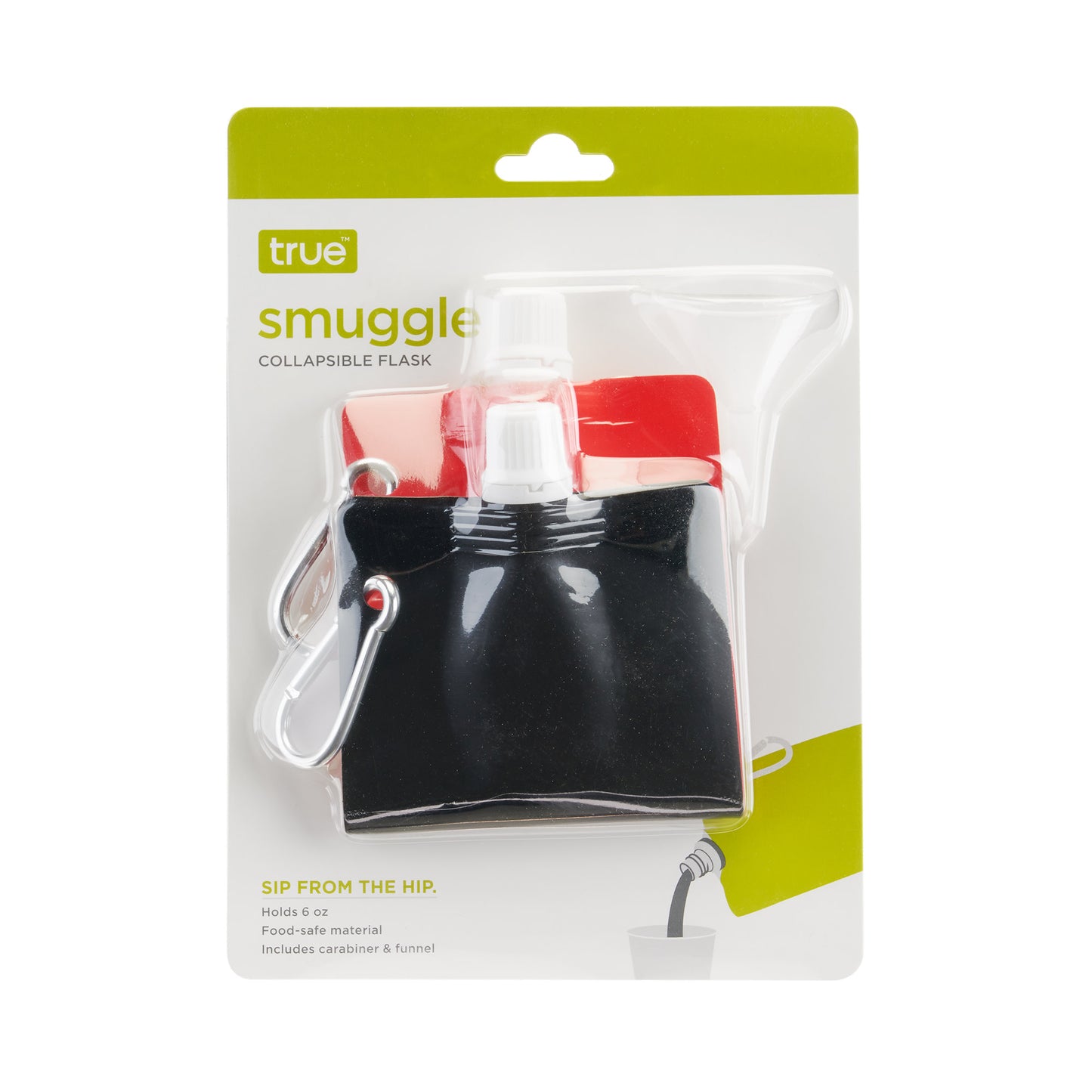 Smuggle Set of 2 6 Ounce Collapsible Flasks by True