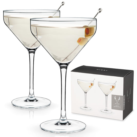 Raye Angled Crystal Martini Glasses