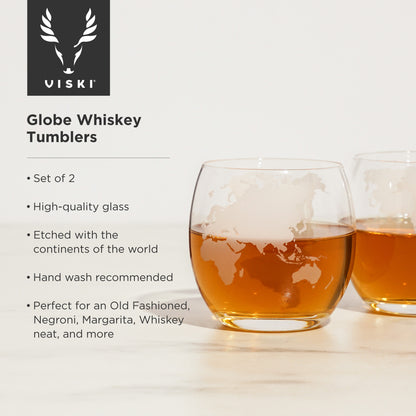 Globe Whiskey Tumblers